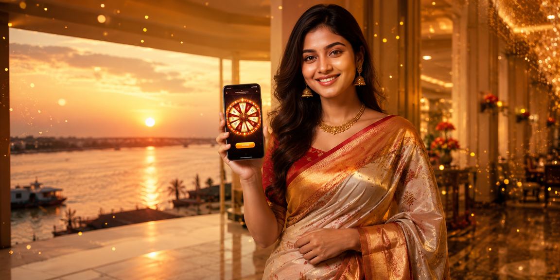 খুলনায় শাড়ি পরা তরুণী মোবাইলে রুলেট গেম উপভোগ করছেন